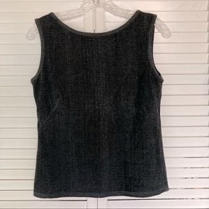 Akris Punto Charcoal Grey-Black Sleeveless Top Sz 6
